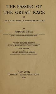 Cover of: The passing of the great race by Grant, Madison