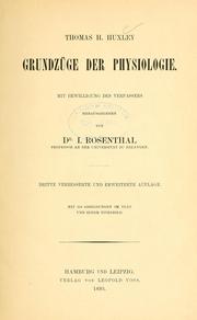 Cover of: Grundzüge der Physiologie