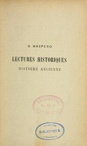 Cover of: Histoire ancienne by Gaston Maspero