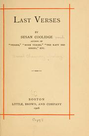 Cover of: Last verses by Susan Coolidge