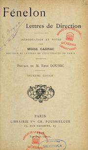 Cover of: Lettres de direction by François de Salignac de La Mothe-Fénelon, François de Salignac de La Mothe-Fénelon