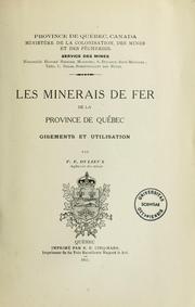 Cover of: Les minerais de fer de la province de Quebec: gisements et utilisation