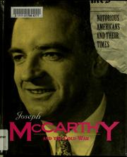 Cover of: Joseph McCarthy and the Cold War by Victoria Sherrow