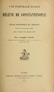 Cover of: Une pastorale basque: Hélène de Constantinople : Etude historique et critique