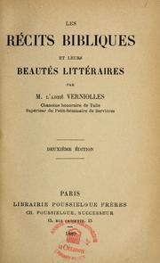Cover of: Les récits bibliques et leurs beautés littéraires
