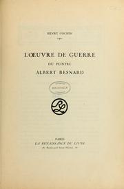 Cover of: L'oeuvre de guerre du peintre Albert Besnard