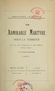 Cover of: Un admirable martyre sous la Terreur