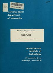 Cover of: Efficiency of weighted average derivative estimators and index models