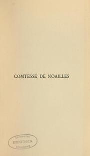 Cover of: La comtesse Mathieu de Noailles