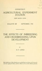 Cover of: The effects of inbreeding and crossbreeding upon development