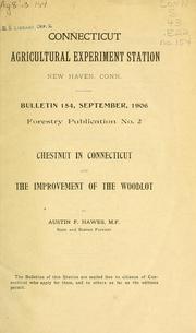 Cover of: Chestnut in Connecticut and the improvement of the woodlot