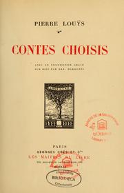 Cover of: Contes choisis by Pierre Louÿs