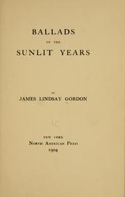 Cover of: Ballads of the sunlit years