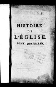 Cover of: Histoire de l'église: dédiée au roi