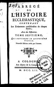 Cover of: Abrégé de l'histoire ecclésiastique by Bonaventure Racine
