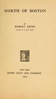 Cover of: North of Boston