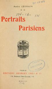 Cover of: Portraits parisiens