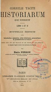 Cover of: Historiarum quae supersunt: Libri 1 et 2.