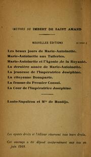 Cover of: La dernière année de Marie-Antoinette