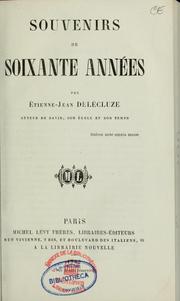 Cover of: Souvenirs de soixante années by E. J. Delécluze