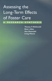 Cover of: Assessing the Long Term Effects of Foster Care: A Research Synthesis