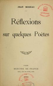 Cover of: Réflexions sur quelques poètes