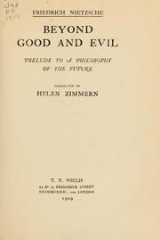 Cover of: Beyond good and evil by Friedrich Nietzsche