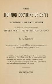 Cover of: The Mormon doctrine of deity