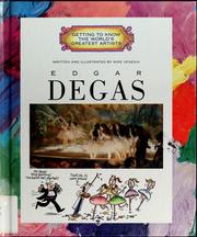 Cover of: Edgar Degas (Getting to Know the World's Greatest Artists)