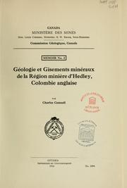 Cover of: Géologie et gisements minéraux de la région minière d'Hedley, Colombie anglaise