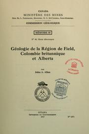 Cover of: Géologie de la région de Field, Colombie Britannique et Alberta