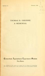 Thomas B. Osborne by Connecticut Agricultural Experiment Station