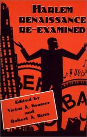Cover of: Harlem Renaissance Re-examined: A Revised and Expanded Edition