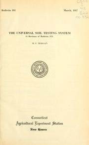 Cover of: The universal soil testing system