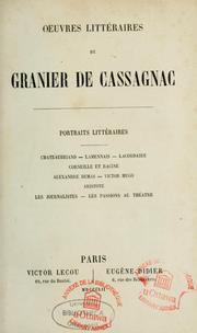 Cover of: Portraits littéraires by A. Granier de Cassagnac