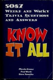 Cover of: Know it all by Marsha Kranes