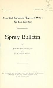 Cover of: Spray bulletin | Wilton Everett Britton