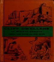 Cover of: Cliff dwellers of Walnut Canyon