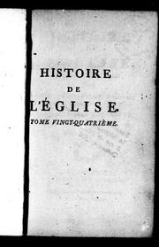 Cover of: Histoire de l'église: dédiée au roi