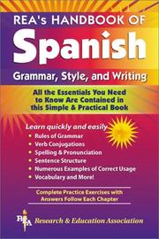 Cover of: REA's handbook of Spanish grammar, style, and writing