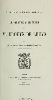 Diplomatie et diplomates by Harcourt, Bernard Hippolyte Marie comte d'