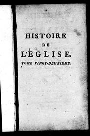 Cover of: Histoire de l'église: dédiée au roi