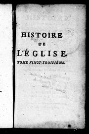 Cover of: Histoire de l'église: dédiée au roi