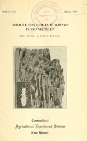 Cover of: Termite control in buildings in Connecticut
