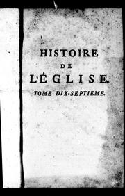 Cover of: Histoire de l'église: dédiée au roi