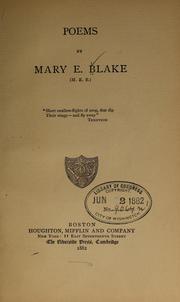Cover of: Poems by Blake, Mary E.