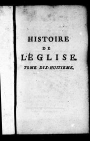 Cover of: Histoire de l'église: dédiée au roi