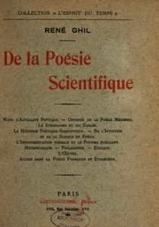 Cover of: De la poésie scientifique by René Ghil