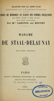 Madame de Staal-Delaunay by A. (Bouvet) Carette