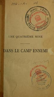 Cover of: Dans le camp ennemi
